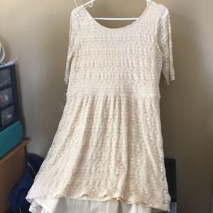 Xhilaration hi low cream lace dress